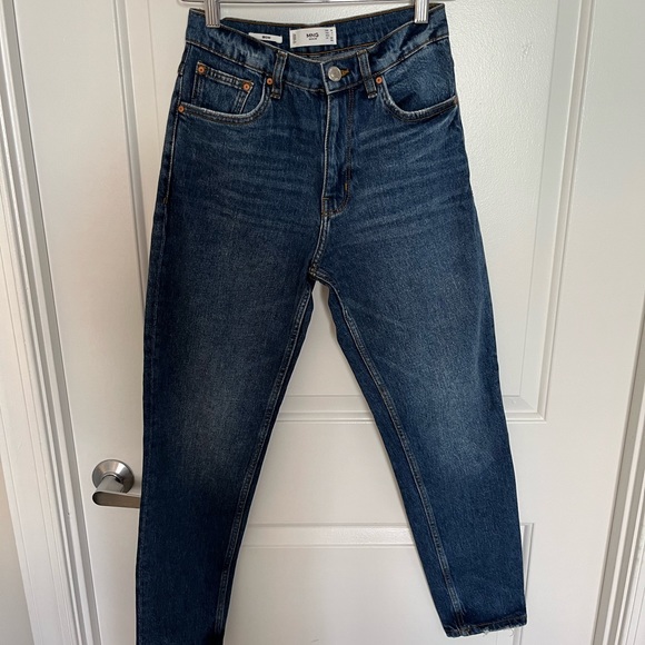 MANGO | High Rise Blue Mom Jeans - Picture 1 of 2